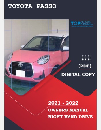 toyota passo 2021-2022 owners manual in english